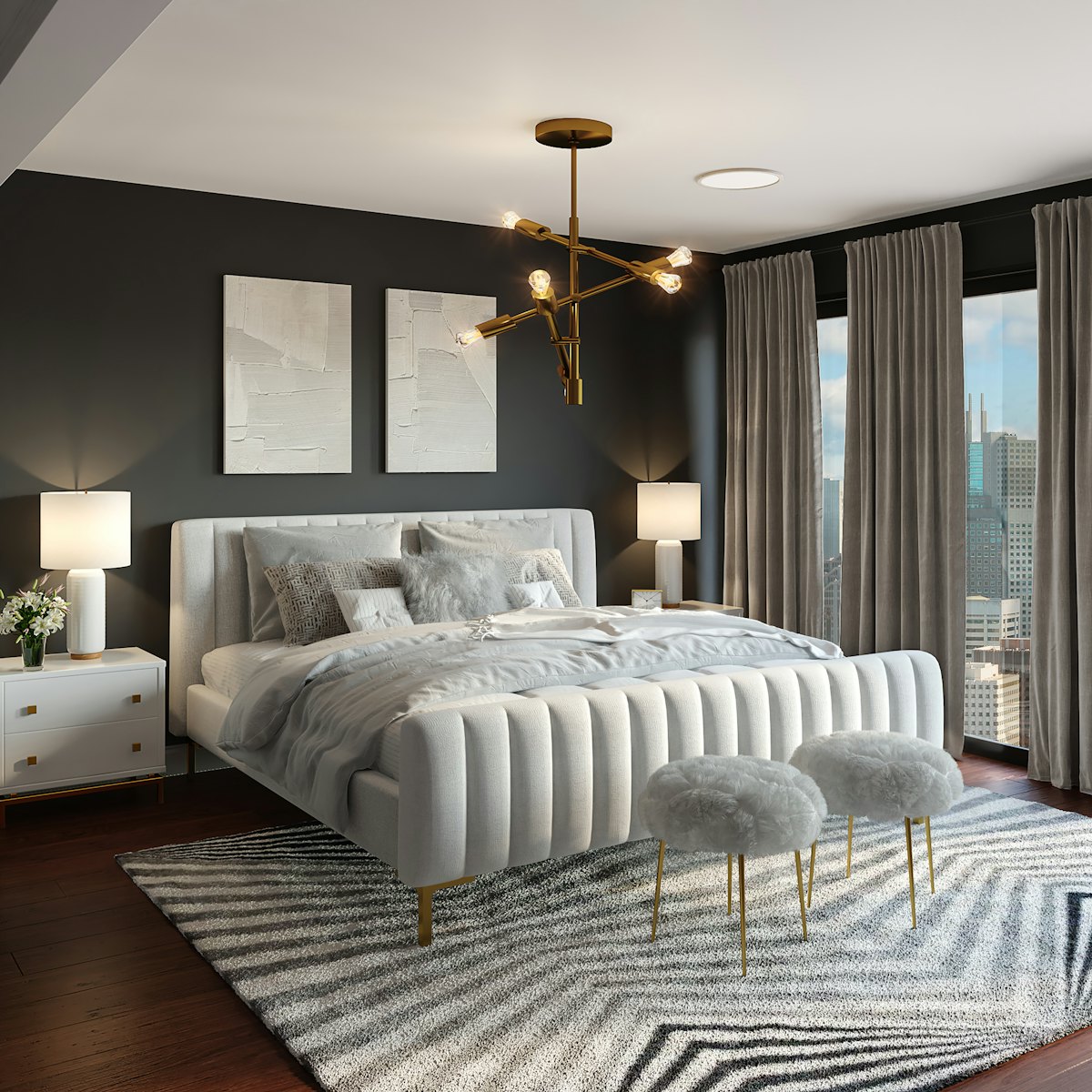Dual Blackout Shades in a real home